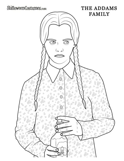 ausmalbilder addams family|Addams Family Coloring Pages (Free PDF Printables)。